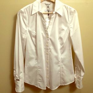 NWT Calvin Klein white button down